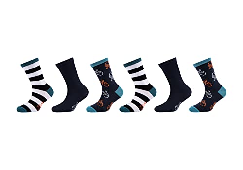 s.Oliver S20713000 - Junior originals Boys Motif skarpety 6p, rozmiar 31/34, kolor biały, biały, 31