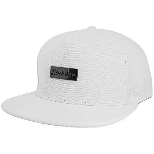 Blackskies Vanguard Snapback Cap damska męska czapka bejsbolowa czapka z daszkiem, zamszowa sztuczna skóra, biały, jeden rozmiar