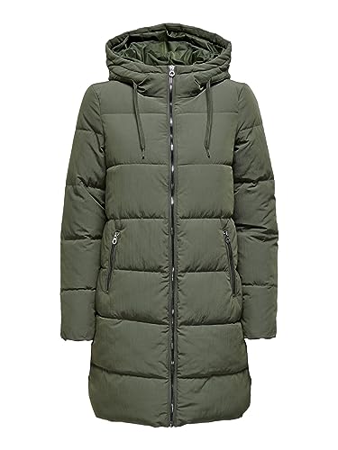 Only Kobiety Onldolly Long Puffer Coat Otw Noos Płaszcz, Zielony, L