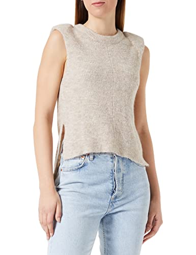 ICHI sweter damski, 1304011/Oatmeal Melange, L