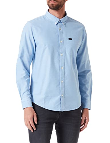 Lee Męska koszula biznesowa Button Down, Prep Blue, XL