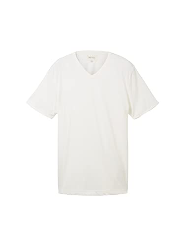 TOM TAILOR Koszulka męska 1036403, 10332-Off biała, S, 10332 – Off White, S