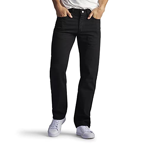 Lee Regular Fit Straight Leg Jeansy dziewczęce, Podwójny czarny, 35W / 32L