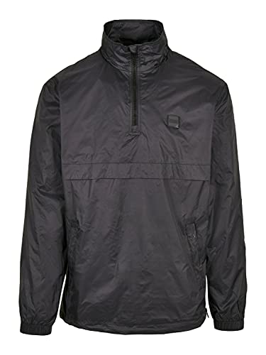 Urban Classics Kurtka męska Windbreaker Pull Over Jacket Stand Up Collar, czarny, S