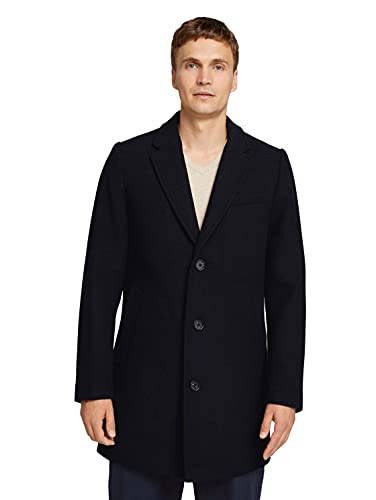 TOM TAILOR Męskie płaszcz wełniany 1026759, 10668 - Sky Captain Blue, M
