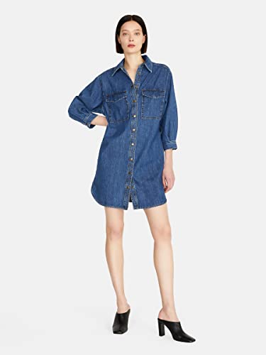 Sisley Damska sukienka 4FU6LV039, niebieski denim 902, 40, Blue Denim 902, 40