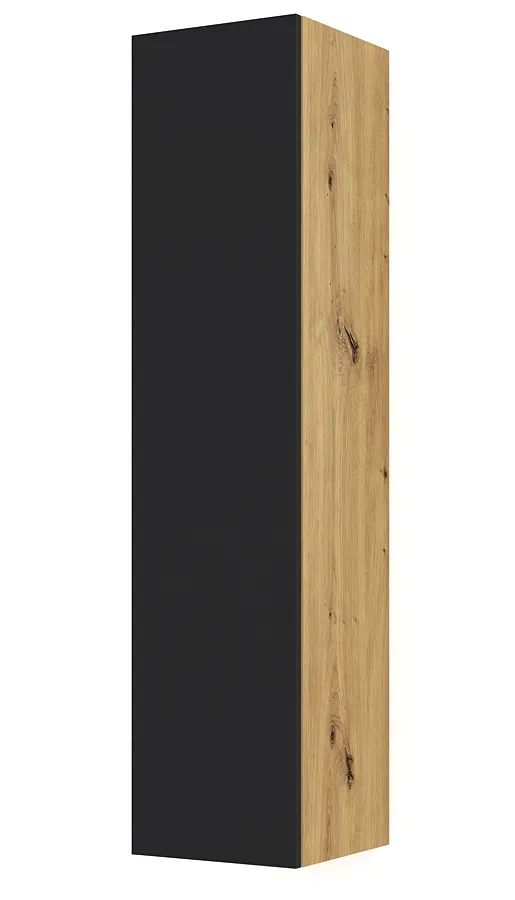 Modułowy regał ścienny dąb artisan + czarny T3-L45