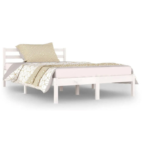 Białe sosnowe łóżko skandynawskie 120x200 cm - Lenar 4X