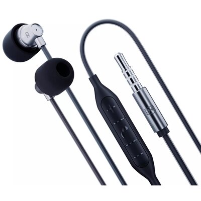 3mk Wired Earphones Jack 3,5 mm czarno-srebrne