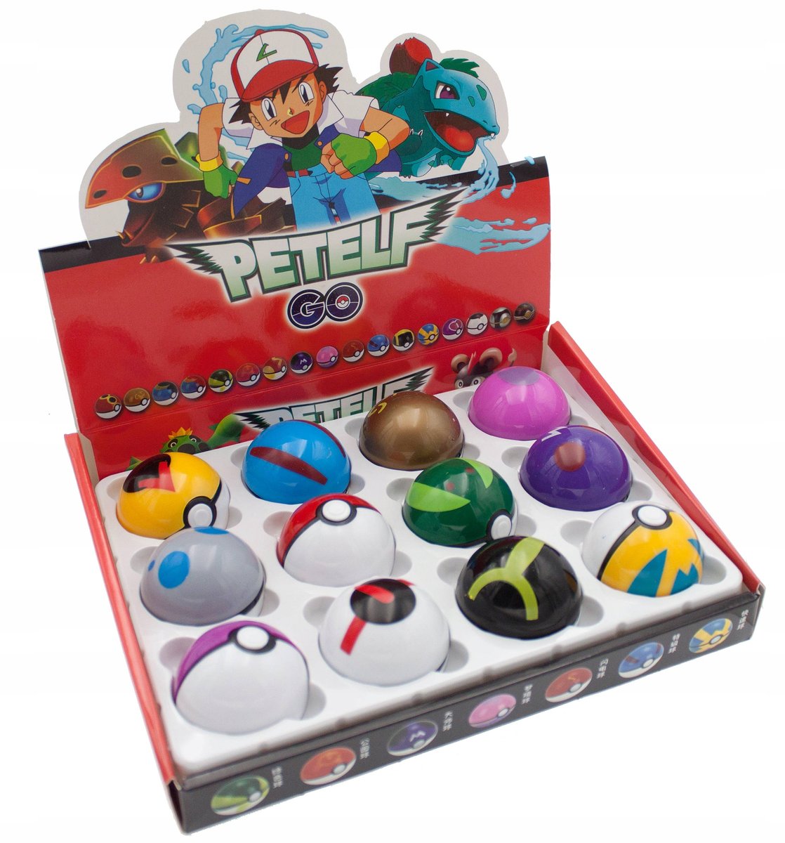 Pokemon 12 Szt Pokeball + 12 Szt Figurek Zabawka Niespodzianka