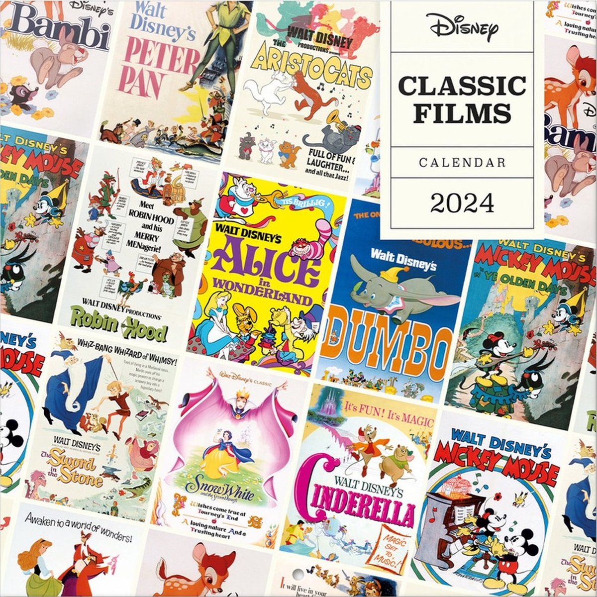 Kalendarz Ścienny 2024 Disney Plakaty Bajki
