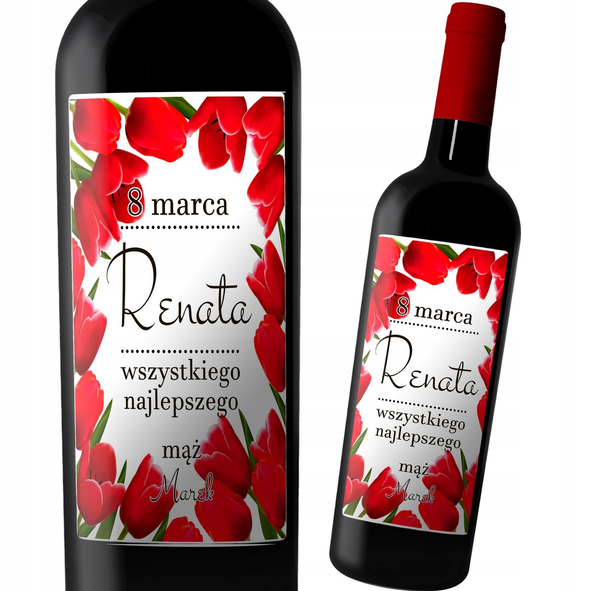 ETYKIETA WINO DZIEŃ KOBIET MAMY BABCI OKAZJE Y3