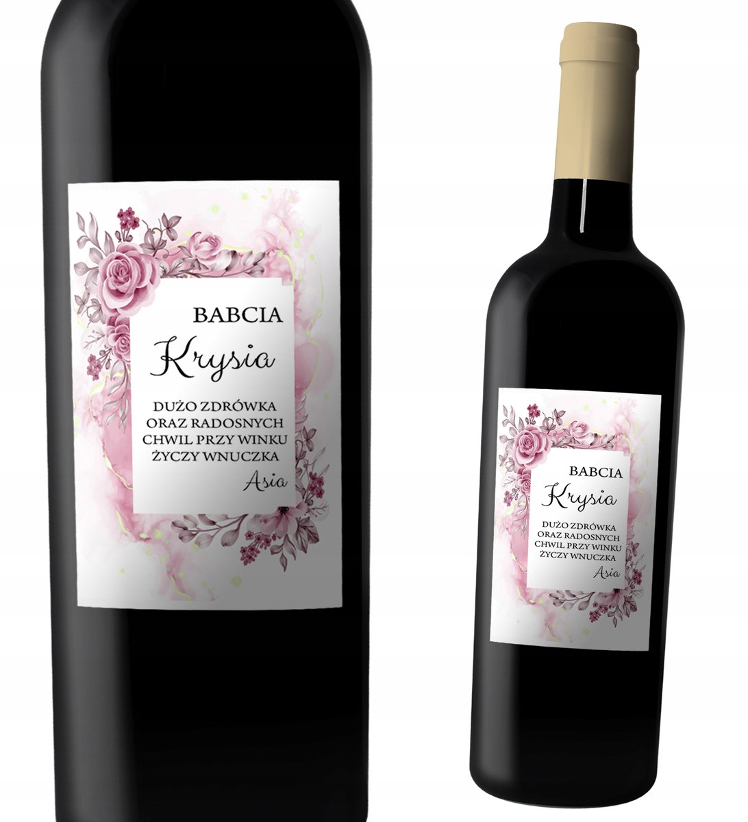 ETYKIETA DZIEŃ BABCI DZIADKA WINO PREZENT y1