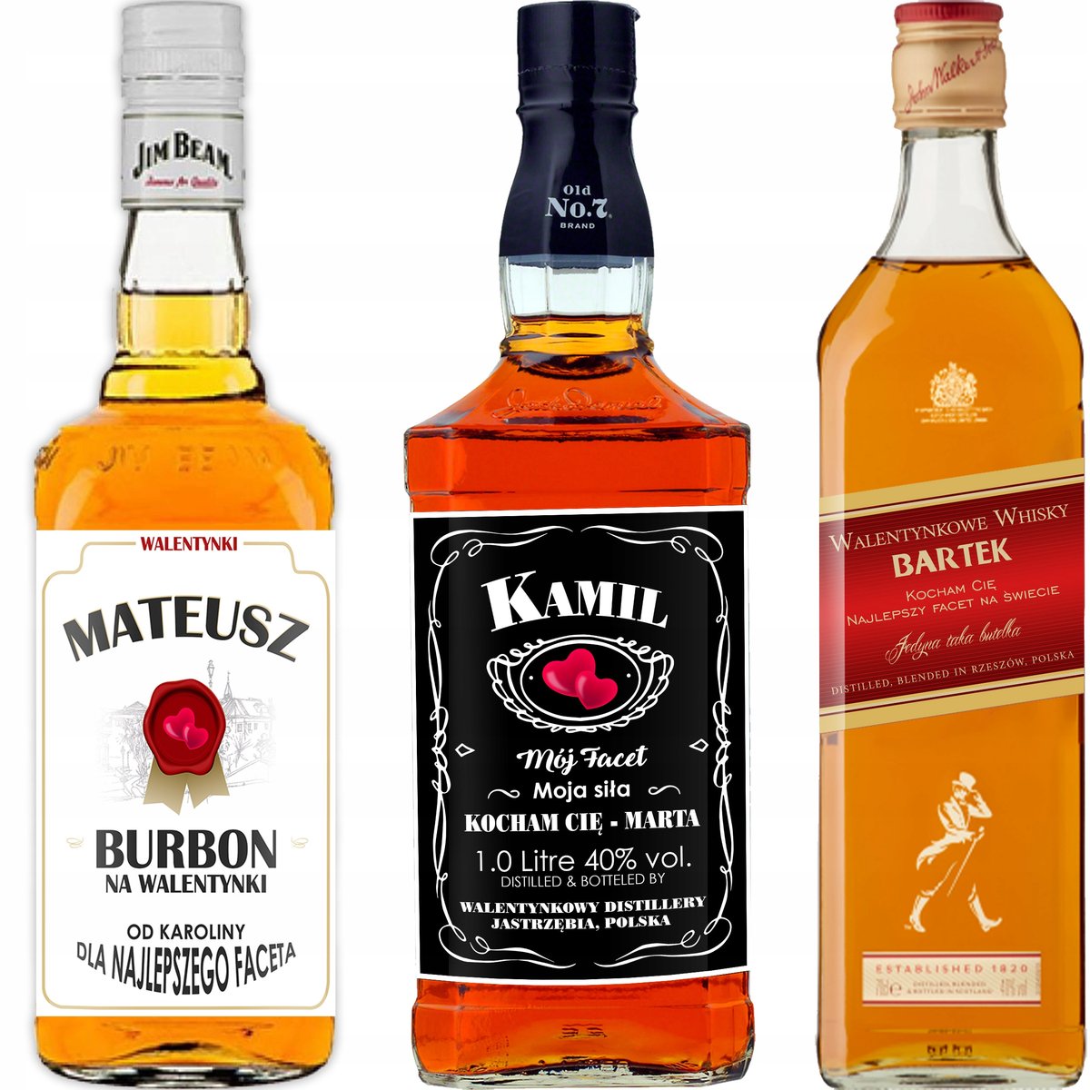 ETYKIETA WHISKY WALENTYNKI PREZENT FACET NIEGO Y2