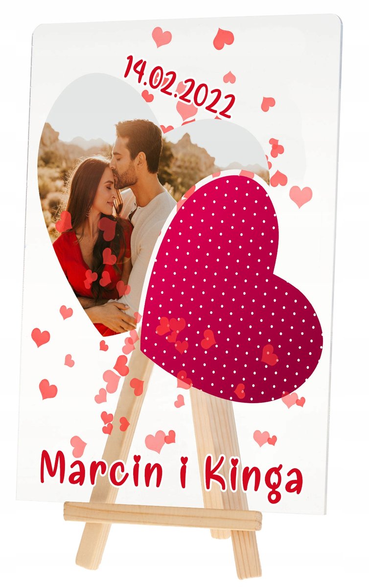 RAMKA SZTALUGA PREZENT WALENTYNKI PARA KOBIET Y4