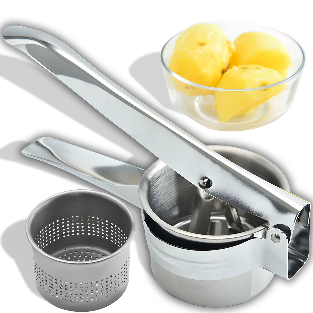Praska Wyciskarka Do Ziemniaków Warzyw Ciasta Stal Nierdzewna Prasa Stalowa