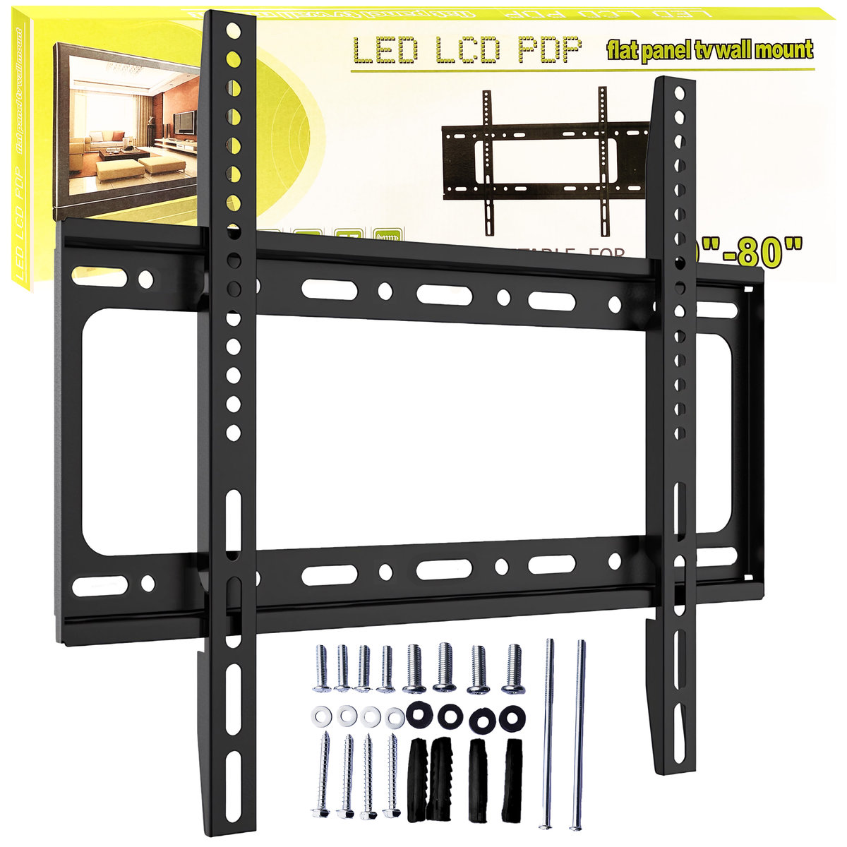 Mocny Uchwyt Tv Wieszak Do Telewizora Regulowany 40-80 Cali Ścienny