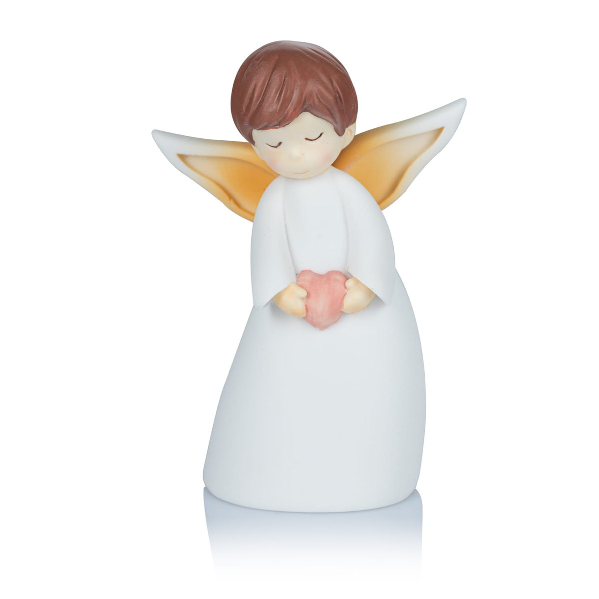 Piękny Aniołek Z Serduszkiem Figurka Aniołka Prezent Na Urodziny Komunię Dla Wnuka Dla Synka Dla Chrześniaka