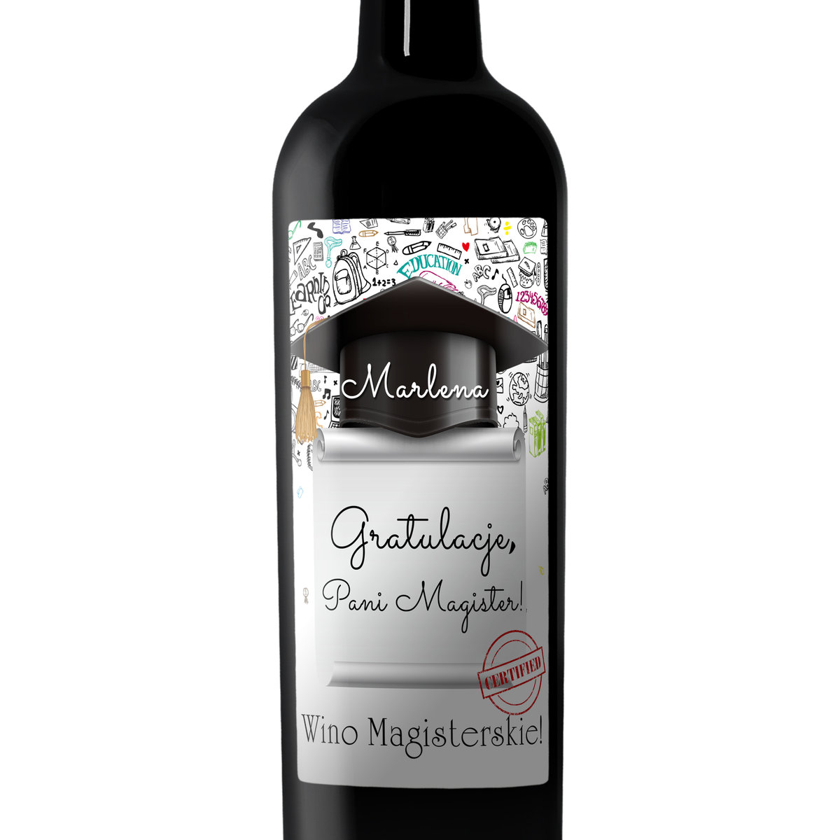 Etykieta Na Wino Dla Magistra Inżyniera Prezent Y3