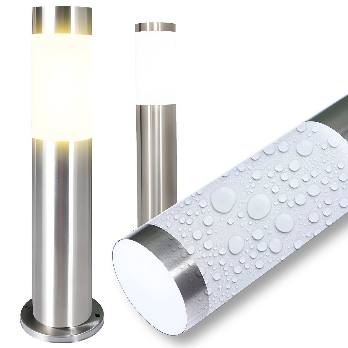 LAMPA OGRODOWA LED SŁUPEK STOJĄCA E27 ZEWNĘTRZNA OKRĄGŁA 45 CM E27