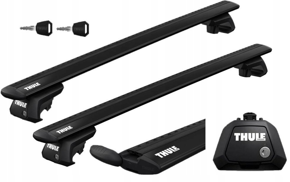 Bagażnik dachowy Thule Evo 7104 stopy + belki czarne Thule 108cm