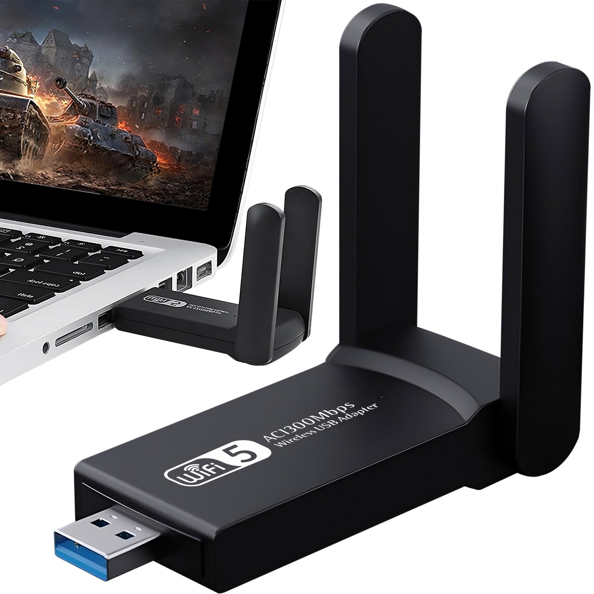 KARTA SIECIOWA WI-FI ADAPTER USB 3.0 1300Mbps DUAL