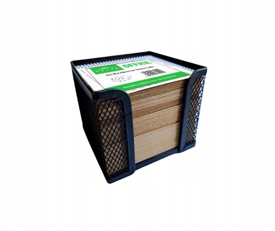 Przybornik organizer biurowy z karteczkami KRAFT 95x95x80mm CZARNY