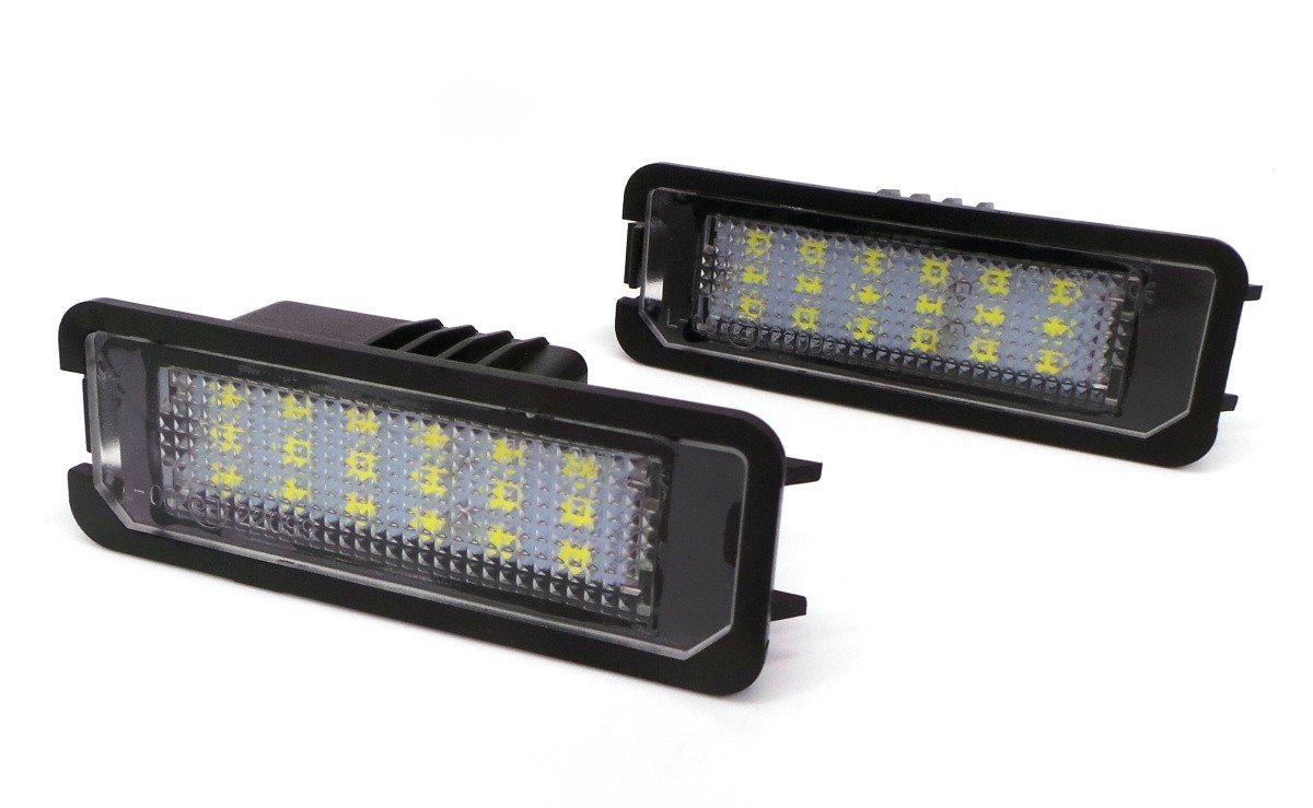 VW, Seat, Skoda, Porsche lampki tablicy rejestracyjnej LED 2x650lm, zestaw 2szt