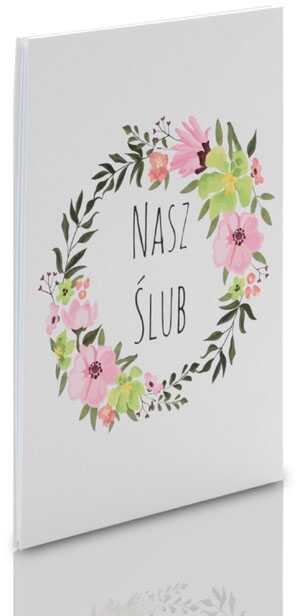 Album TS Leporello 15x21 Nasz Ślub kwiaty (5 czarnych kart)