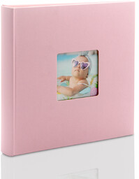 Album na zdjęcia wklejane duży pastelowy róż Fun (100 kremowych stron)