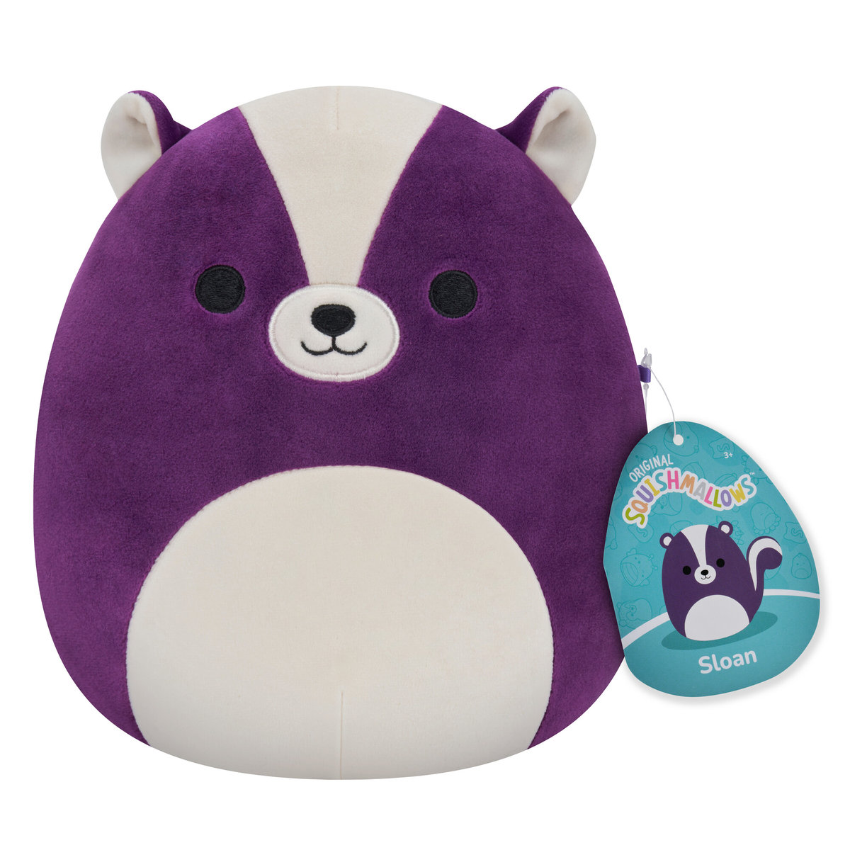 Squishmallows, mały pluszak, fioletowy skunks, Sloan, 7,5