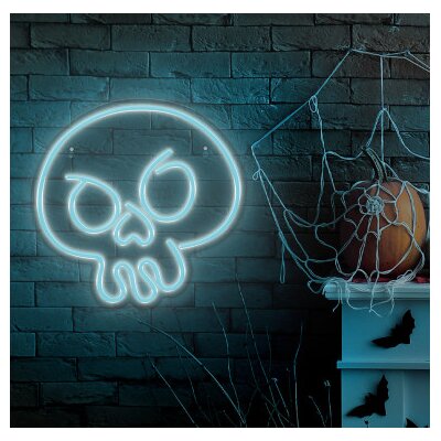 Neon FOREVER TF1 Plexi Led Czaszka Graffiti Turkus + USB FPNE15