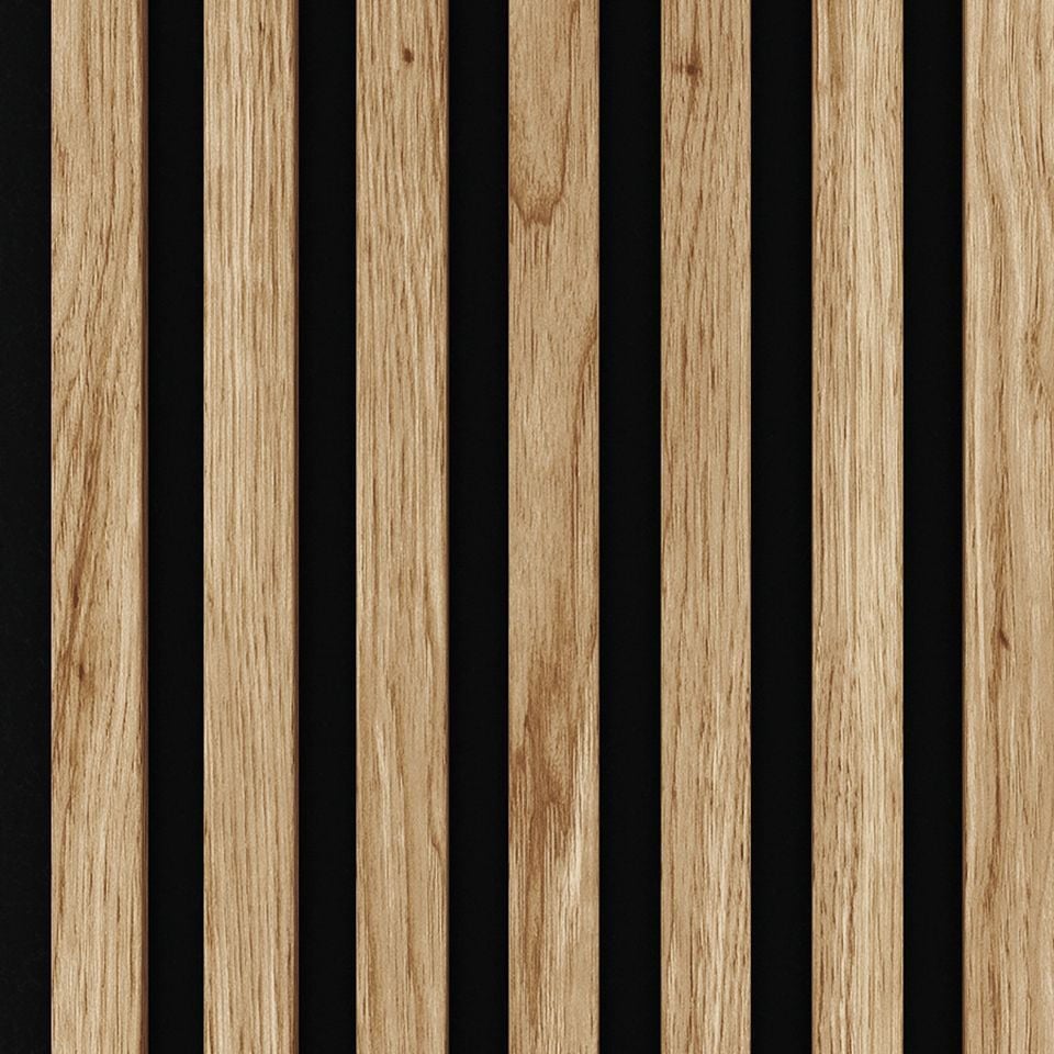 Lamel Ścienny 3D Mdf Na Filcu Akustyczny 260X13,2 Cm Dąb Naturalny