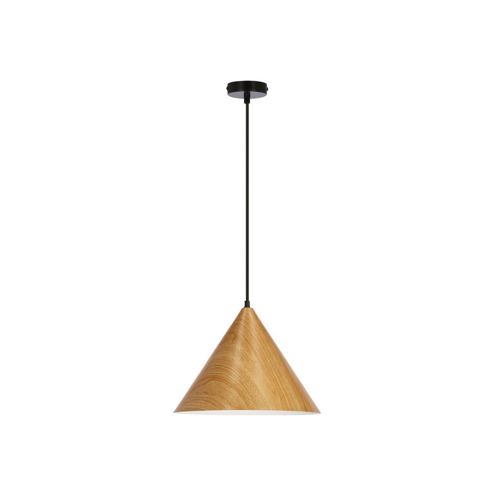 Brązowa lampa wisząca z metalowym kloszem ø 32 cm Dunca – Candellux Lighting