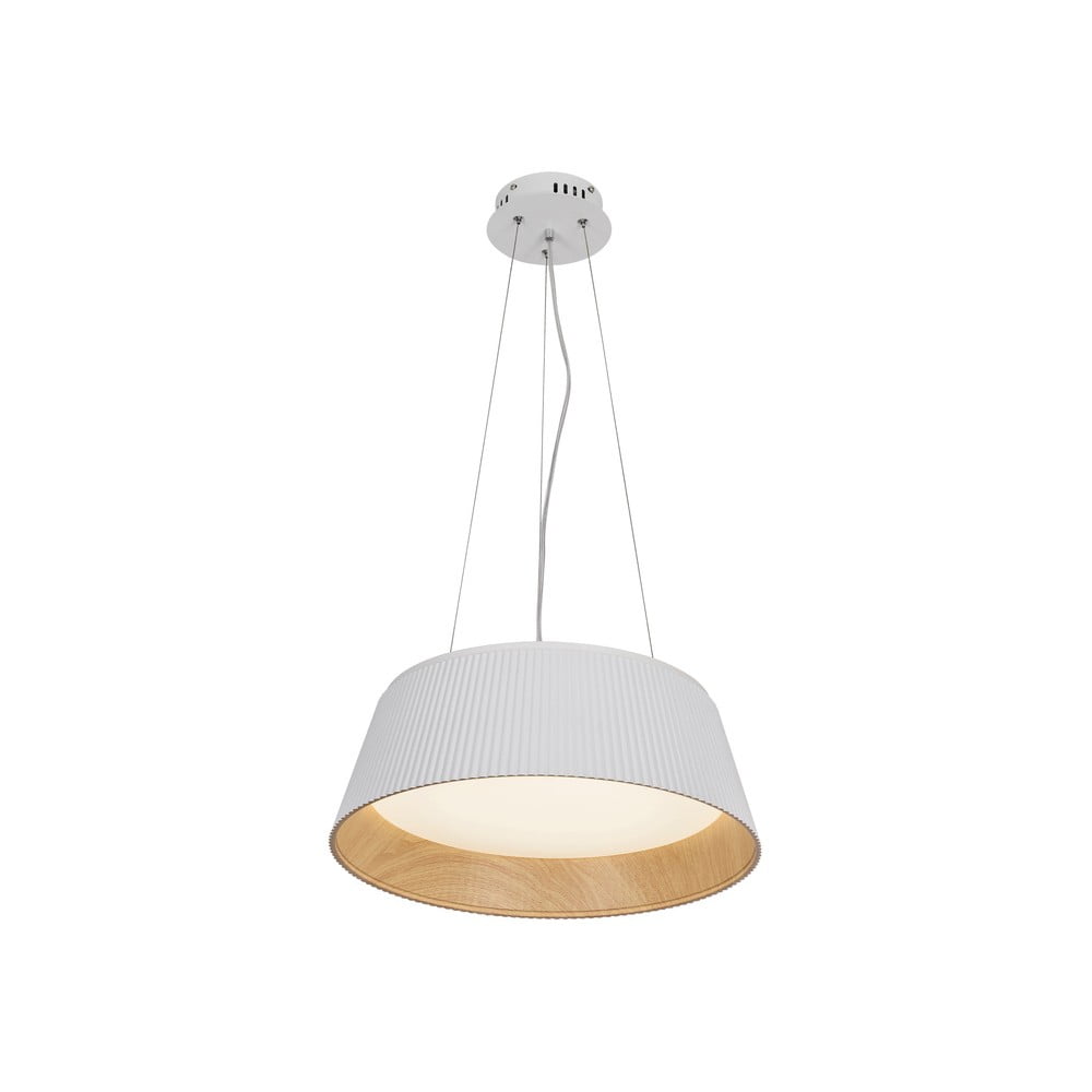 Biała/naturalna lampa wisząca LED z metalowym kloszem ø 45 cm Umbria – Candellux Lighting