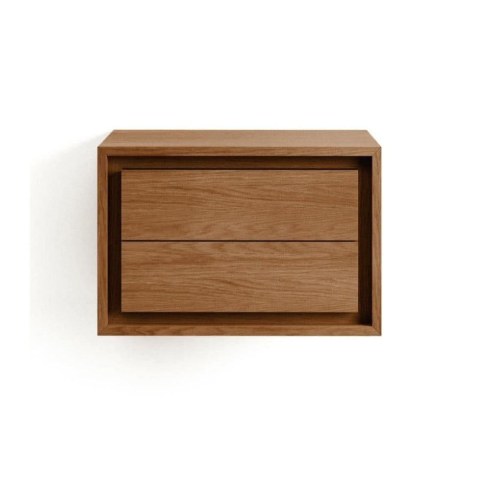 Brązowa wisząca szafka pod umywalkę z litego drewna tekowego 60x40 cm Kenta – Kave Home