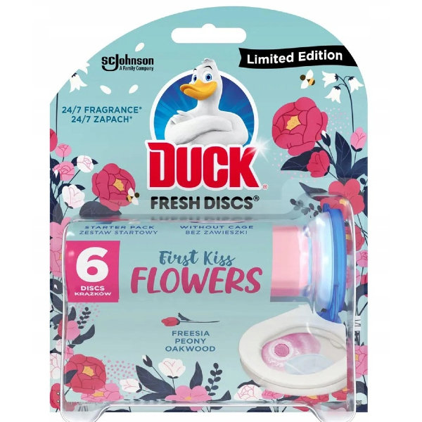 DUCK Fresh discs żelowe krążki do wc Kiss Flowers