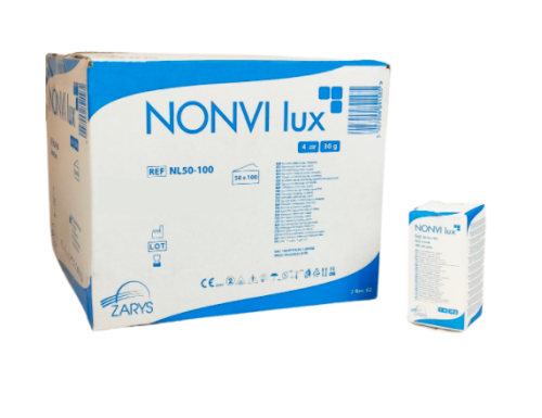 Kompresy z włókniny niejałowe NONVI lux 100szt 5cm x 5cm