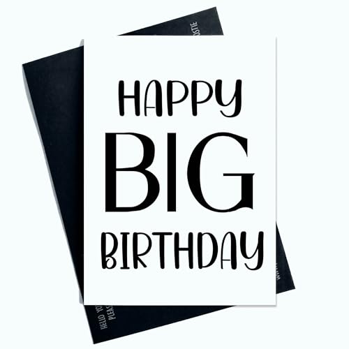 Kartki urodzinowe 'Happy Big Birthday' dla niego dla niej kartka żart śmiech zabawa nowość SP34