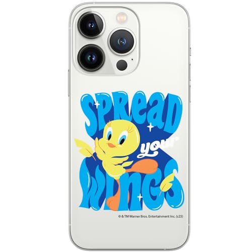 ERT GROUP etui na telefon Iphone 13 PRO, case oryginalny i oficjalnie licencjonowany przez Looney Tunes, wzór Tweety 014, optymalnie dopasowane, plecki z TPU częściowo przeźroczyste