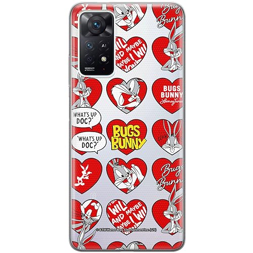 ERT GROUP etui na telefon Xiaomi REDMI NOTE 11 PRO 5G/ 11 PRO 4G, case oryginalny i oficjalnie licencjonowany przez Looney Tunes, wzór Bugs 022, plecki z TPU częściowo przeźroczyste