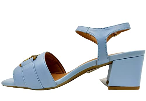 Geox Sandały damskie D New Eeraklia 50, Sky, rozmiar 39,5, Sky, 39.5 EU
