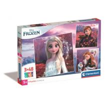 Puzzle 3x48 el. Super Kolor Frozen Clementoni