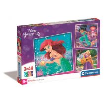 Puzzle 3x48 el. Super Kolor Princesses Clementoni