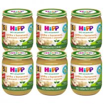 Hipp Jabłka z bananami kokosem i owsem po 5. miesiącu zestaw 6 x 160 g Bio