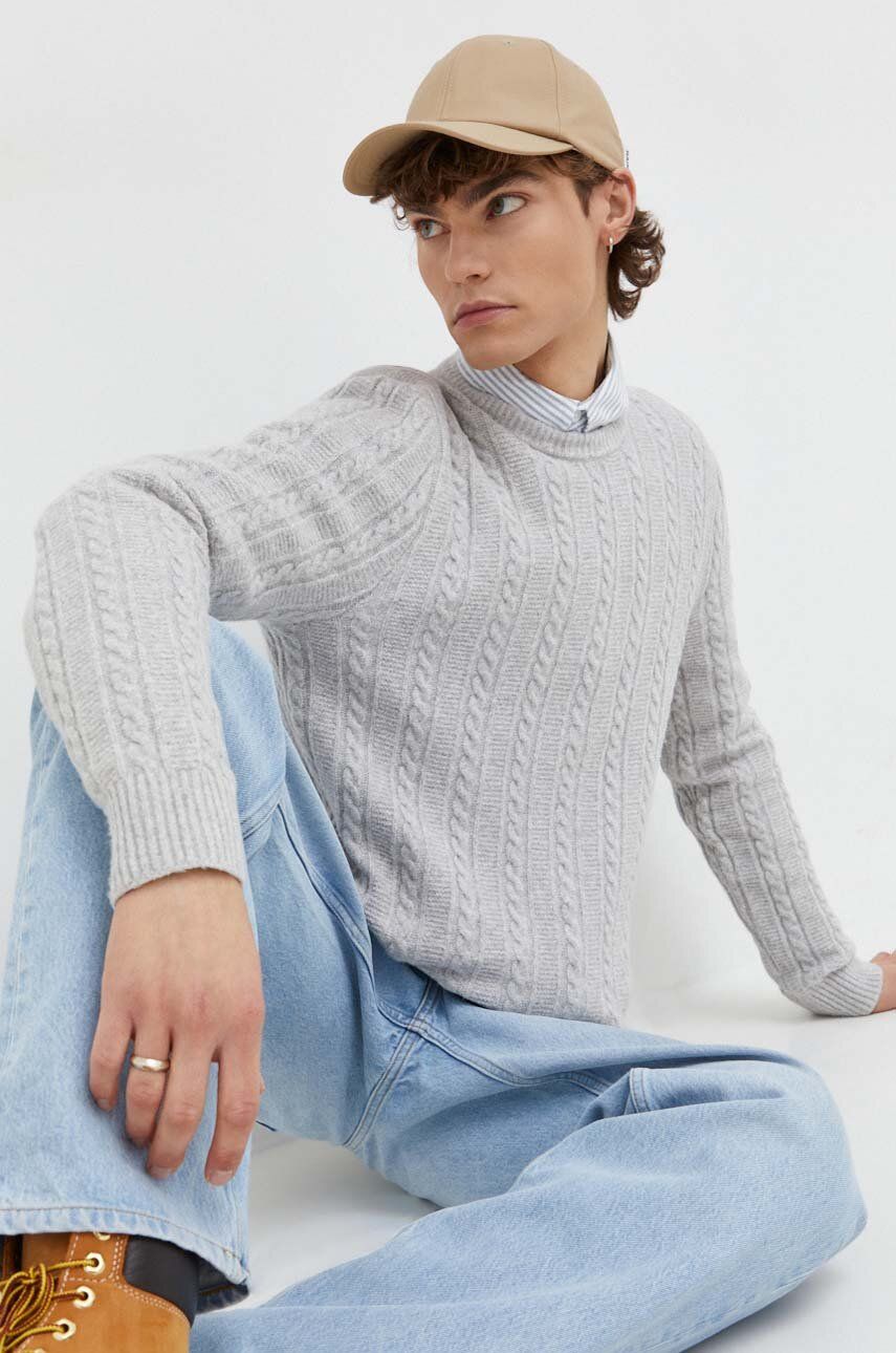 Abercrombie & Fitch sweter męski kolor szary