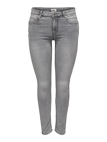 ONLY Onldaisy damskie spodnie jeansowe Reg Push Up Sk ANK DNM, Jasnoszary denim, 33W / 34L