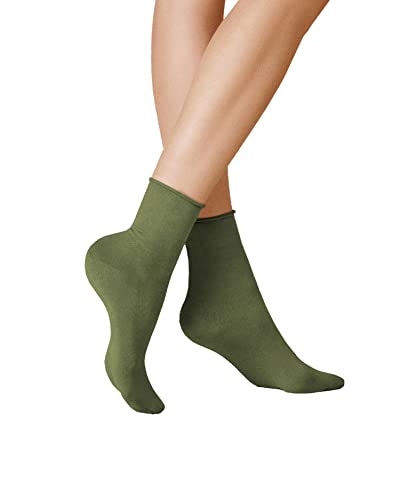 Kunert Sensual Cotton Sod Skarpetki damskie, Oliwkowa zieleń, 39-42 EU