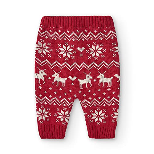 Charanga Unisex spodnie niemowlęce legginsy, czerwone, 0 miesięcy