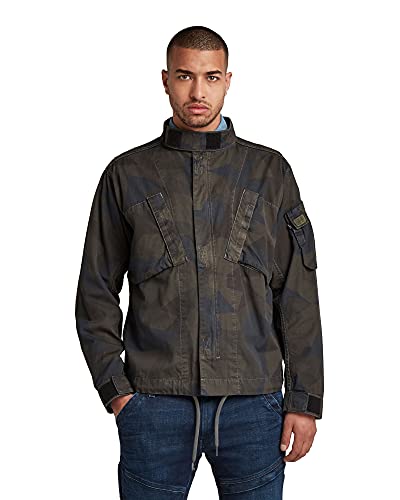 G-STAR RAW Męska kurtka sportowa Slanted Pocket Indoor, wielobarwny (asfalt gd swedish big camo C318-C715), M